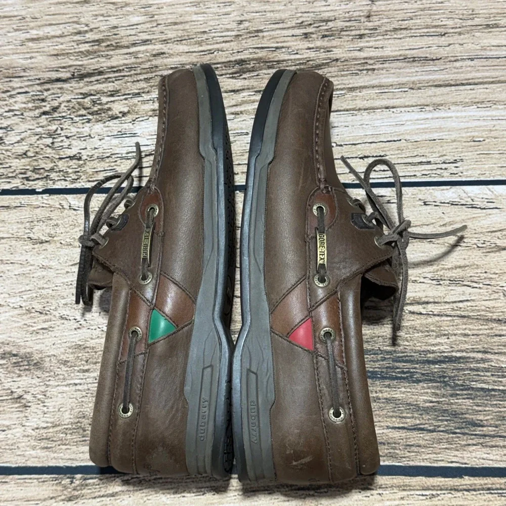 Dubarry Regatta Boat Shoes Men 8.5 Brown Leather Gore-Tex Waterproof Deck Shoes